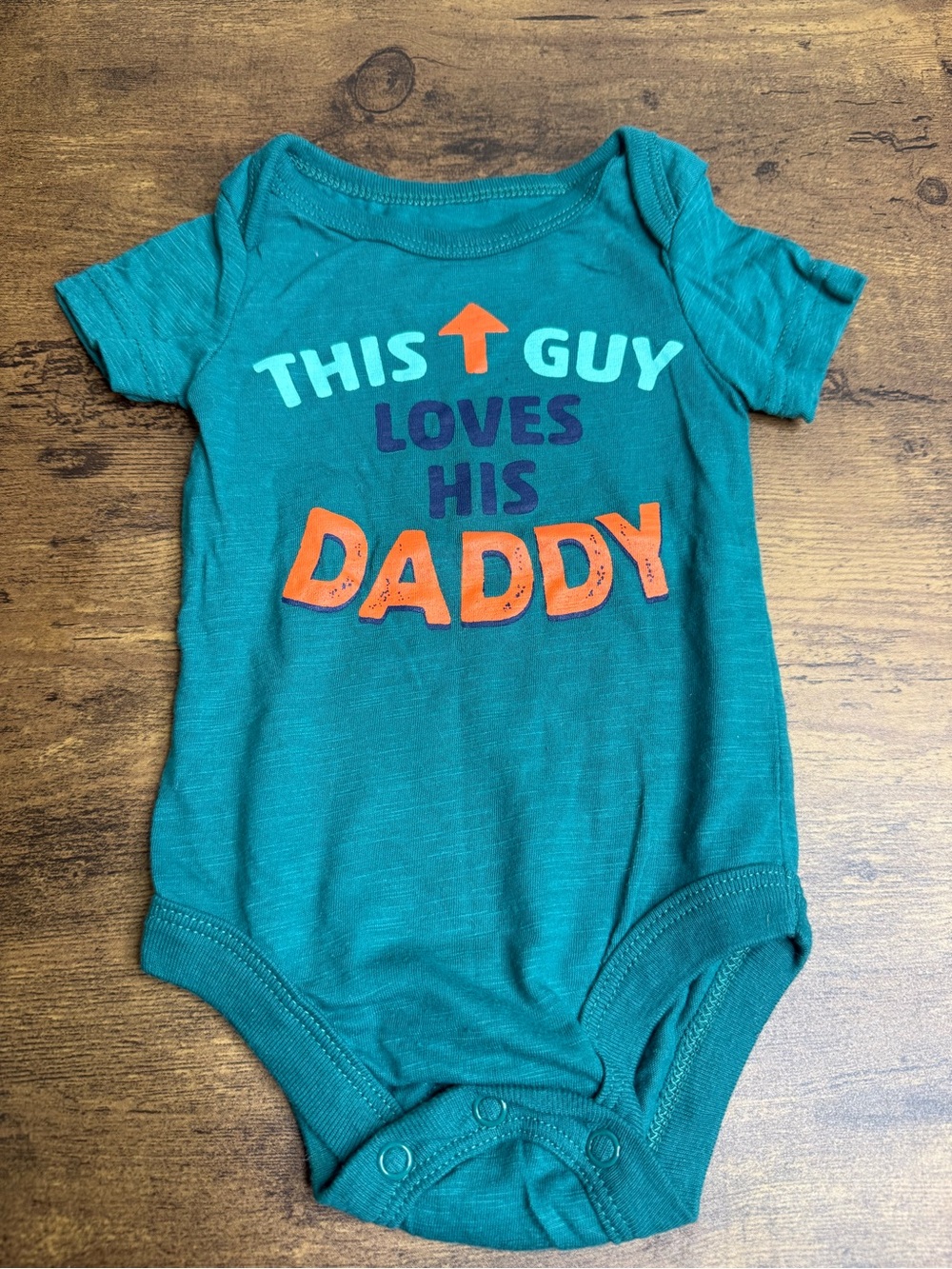 ⭐️5 for $20⭐️ George Teal 'This Guy Loves His Daddy' Baby One-Piece Onesie 3-6M